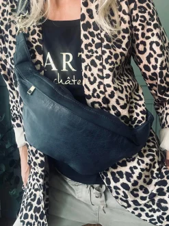 VIAMAJA Cool Buffy Bumbag i smørblødt læder - Midnight Blue Hot