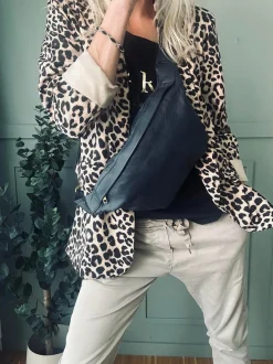 VIAMAJA Cool Buffy Bumbag i smørblødt læder - Midnight Blue Hot