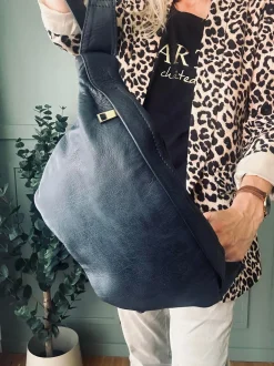 VIAMAJA Cool Buffy Bumbag i smørblødt læder - Midnight Blue Hot