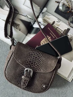 VIAMAJA Crossbody Aura - Brown croco Outlet