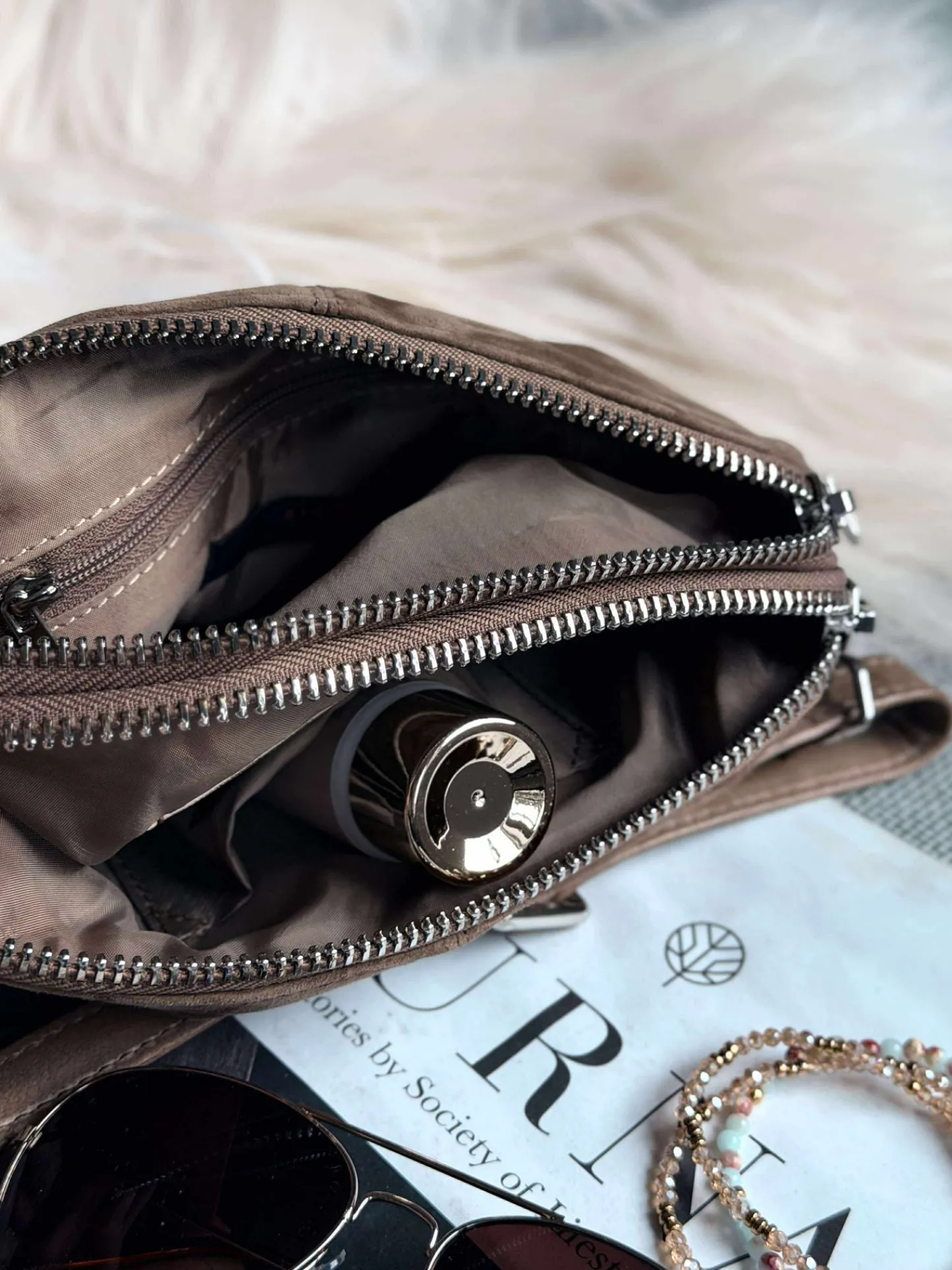 VIAMAJA Crossbody clutch ALICE - Nude brown Outlet
