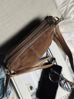 VIAMAJA Crossbody clutch ALICE - Ruskind caramel Outlet
