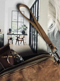 VIAMAJA Crossbody clutch ALICE - Ruskind caramel Outlet