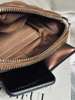 VIAMAJA Crossbody clutch ALICE - Ruskind caramel Outlet