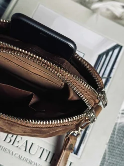 VIAMAJA Crossbody clutch ALICE - Ruskind caramel Outlet