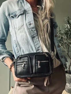 VIAMAJA Crossbody Geneva – Black / silver New