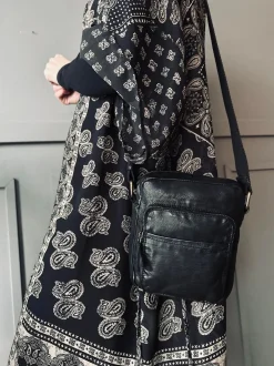 VIAMAJA Crossbody Raw Boheme – Black unisex Sale