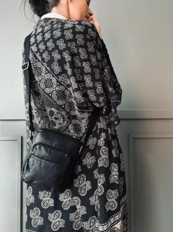 VIAMAJA Crossbody Raw Boheme – Black unisex Sale