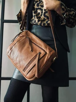VIAMAJA Crossbody Raw Boheme Big – Cognac Best