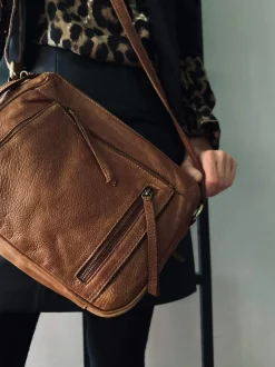 VIAMAJA Crossbody Raw Boheme Big – Cognac Best