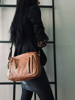 VIAMAJA Crossbody Raw Boheme Big – Cognac Best
