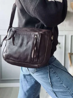 VIAMAJA Crossbody Raw Boheme Big – Brown Best