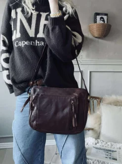 VIAMAJA Crossbody Raw Boheme Big – Brown Best