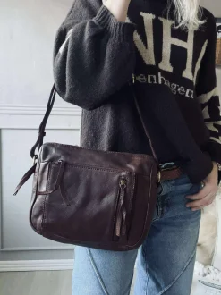 VIAMAJA Crossbody Raw Boheme Big – Brown Best