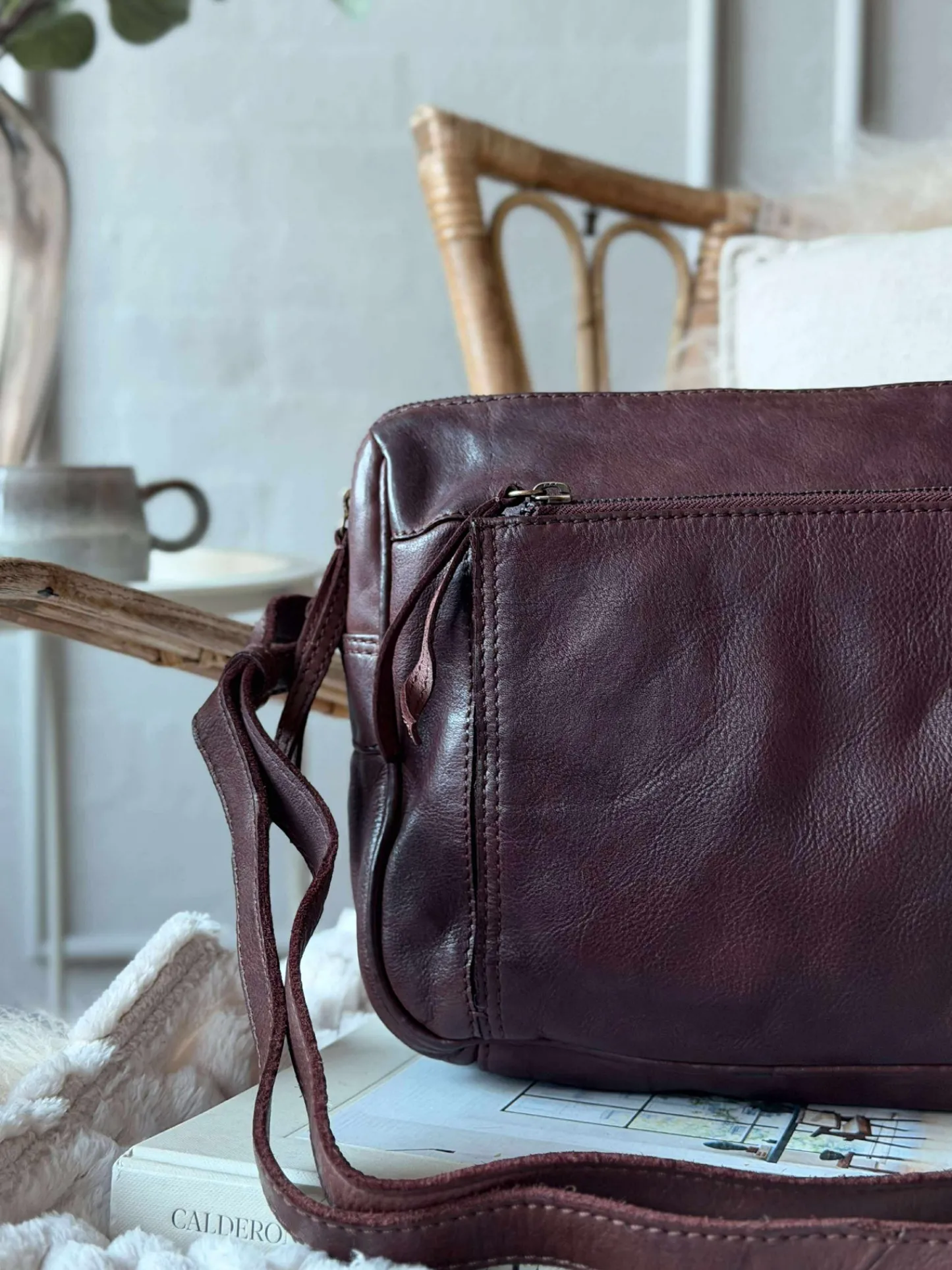 VIAMAJA Crossbody Raw Boheme Big – Brown Best