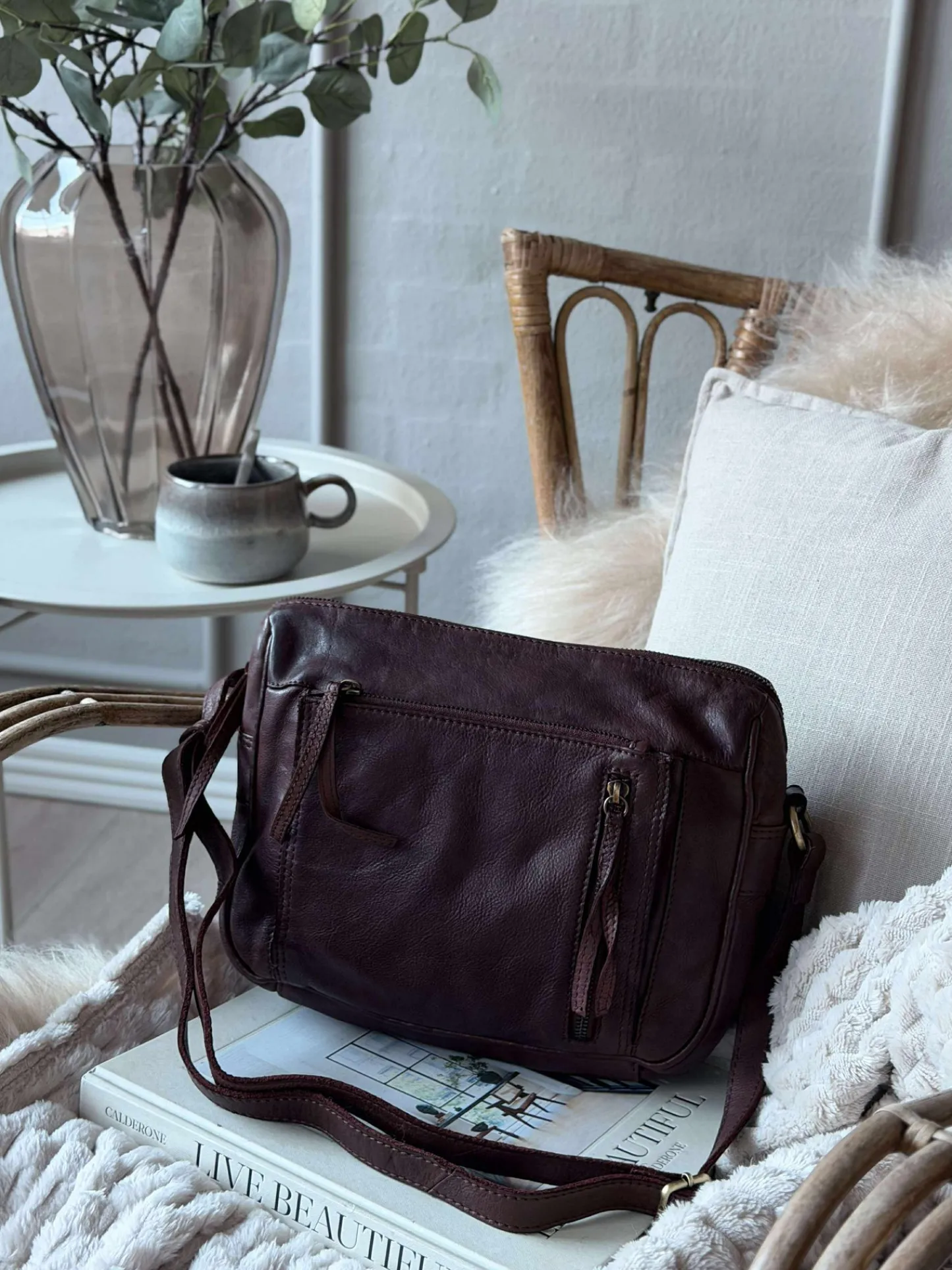 VIAMAJA Crossbody Raw Boheme Big – Brown Best