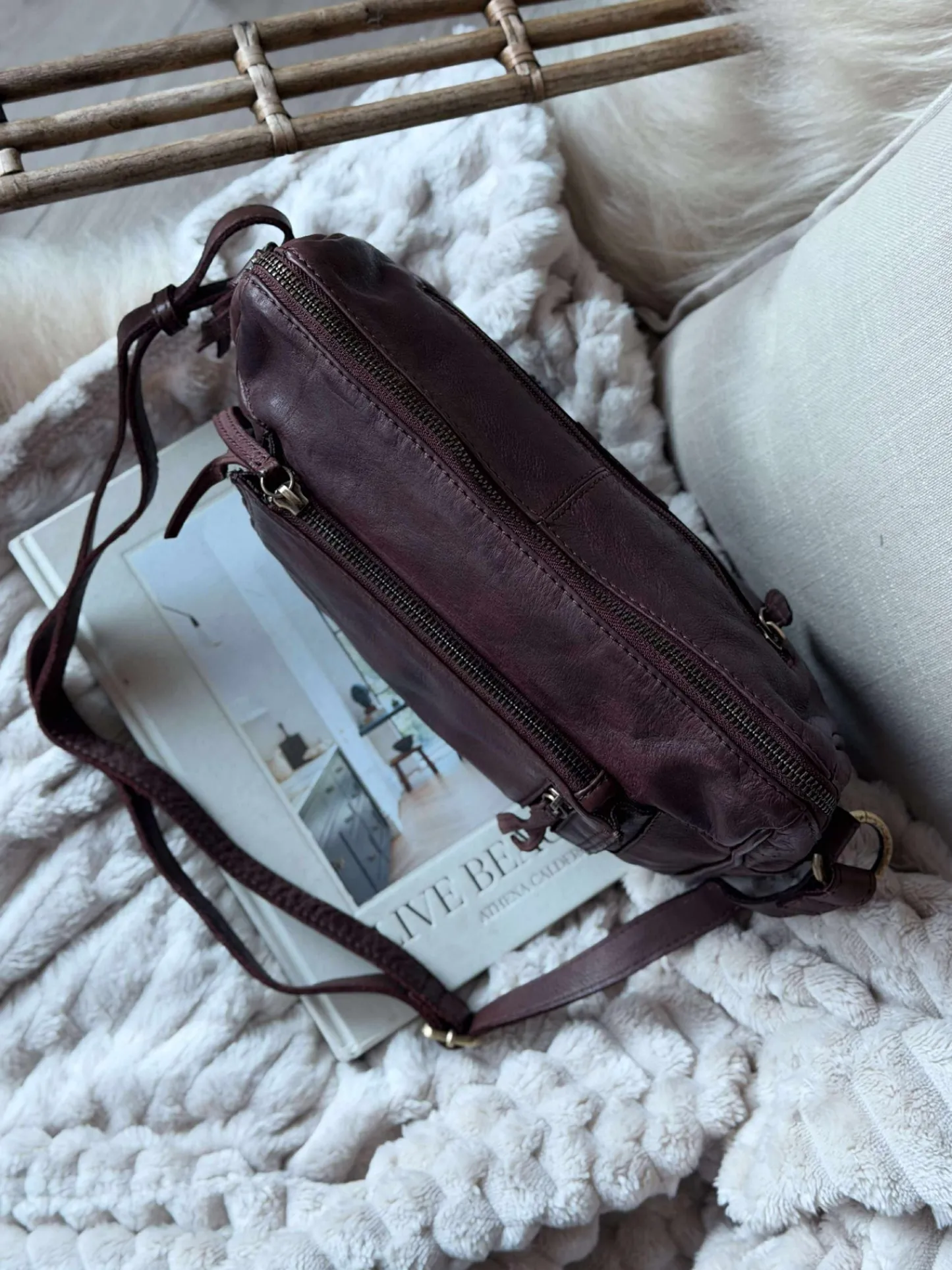 VIAMAJA Crossbody Raw Boheme Big – Brown Best