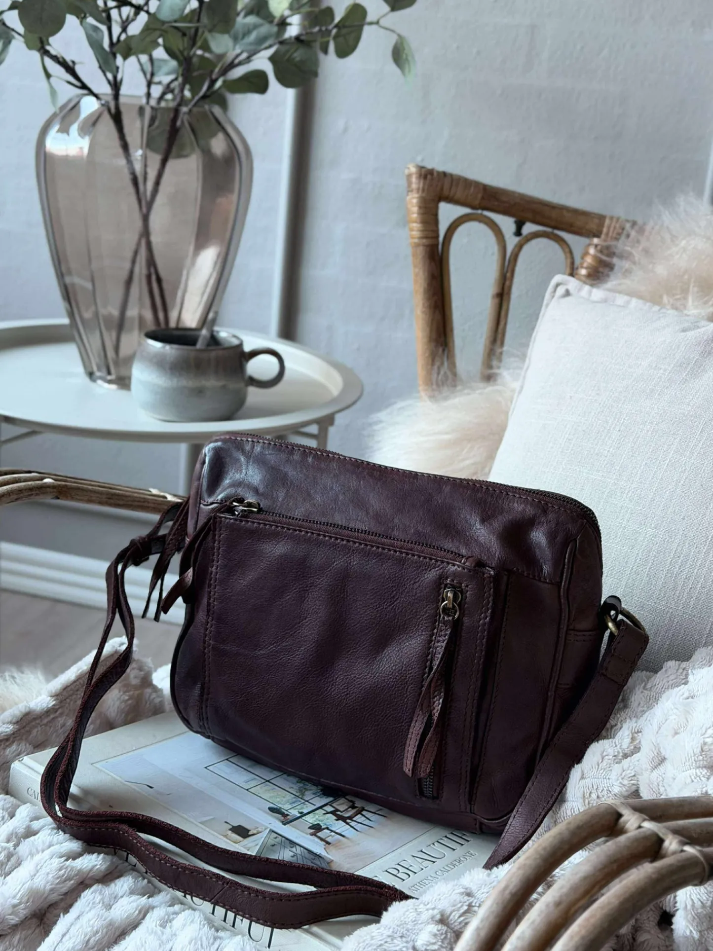 VIAMAJA Crossbody Raw Boheme Big – Brown Best