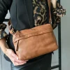VIAMAJA Crossbody Raw Boheme Medium – Cognac