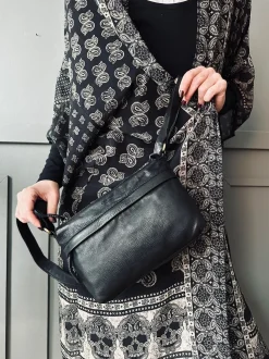 VIAMAJA Crossbody Raw Boheme Medium – Black Outlet