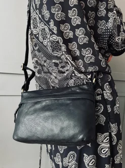 VIAMAJA Crossbody Raw Boheme Medium – Black Outlet