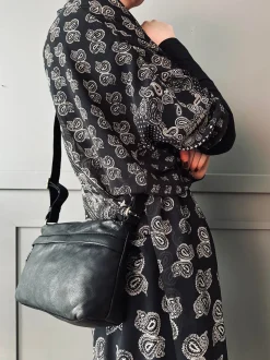 VIAMAJA Crossbody Raw Boheme Medium – Black Outlet