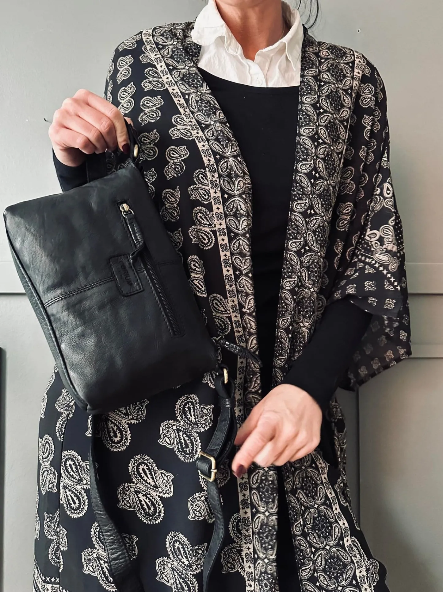 VIAMAJA Crossbody Raw Boheme Medium – Black Outlet