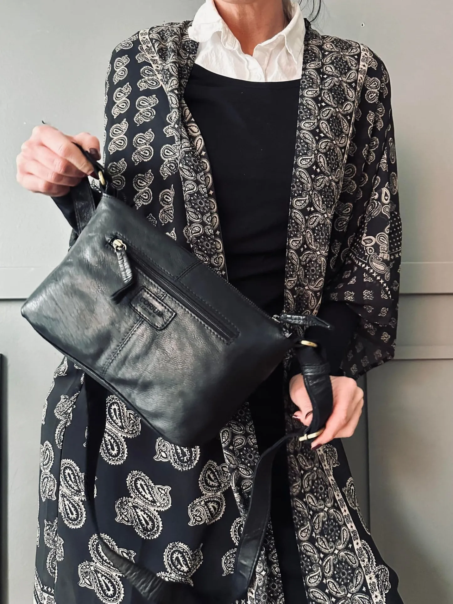 VIAMAJA Crossbody Raw Boheme Medium – Black Outlet