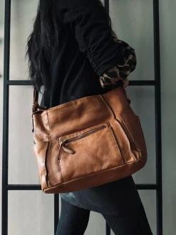 VIAMAJA Crossbody Raw Boheme XL – Cognac Clearance