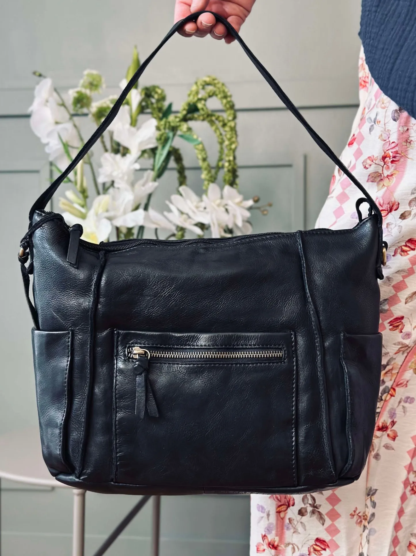VIAMAJA Crossbody Raw Boheme XL – Black Discount