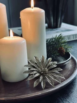 VIAMAJA Deco blomster med glimmer - 4 stk Clearance