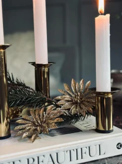 VIAMAJA Deco blomster med glimmer - 4 stk Clearance