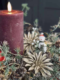 VIAMAJA Deco blomster med glimmer - 4 stk Clearance