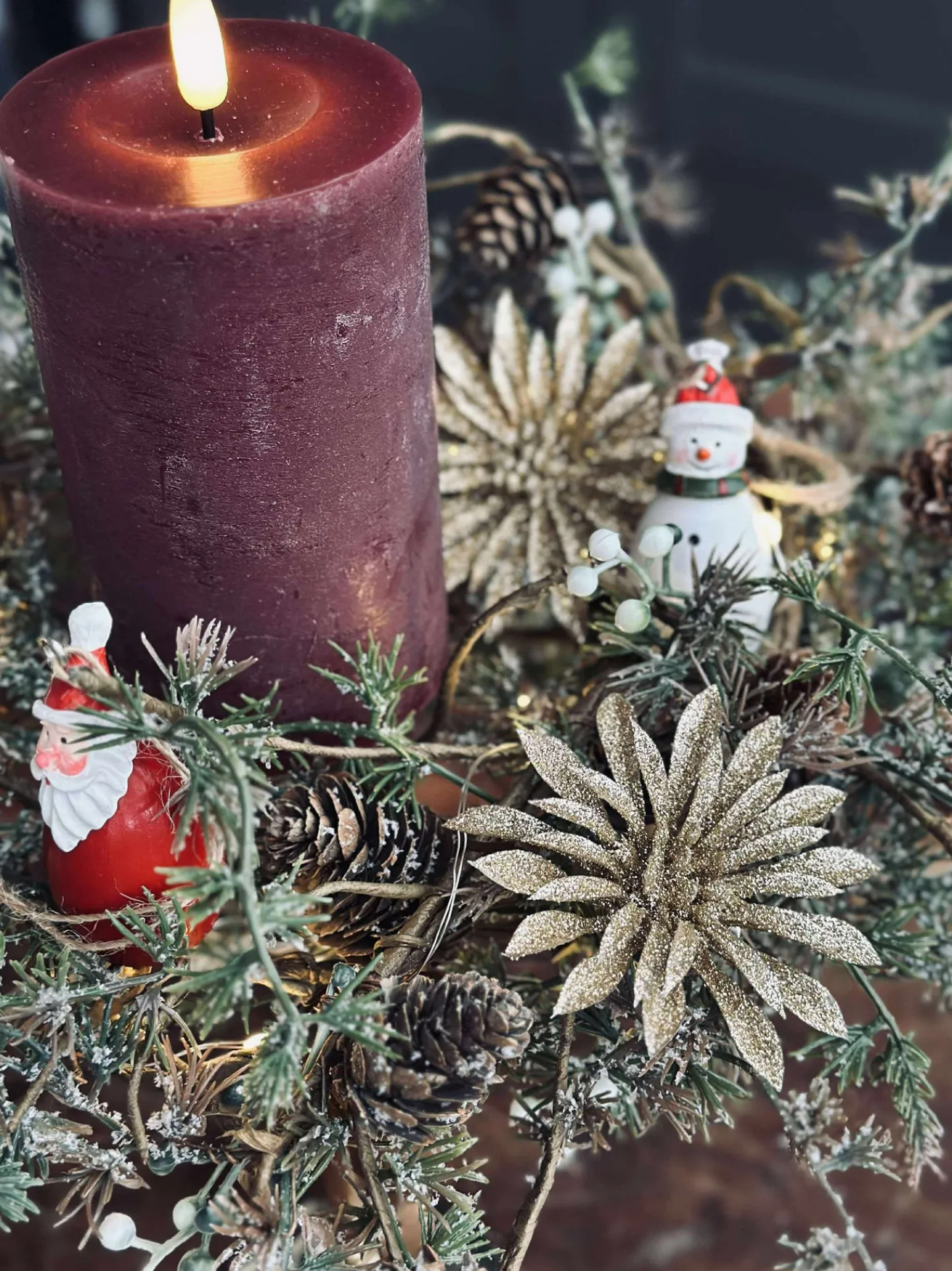 VIAMAJA Deco blomster med glimmer - 4 stk Clearance