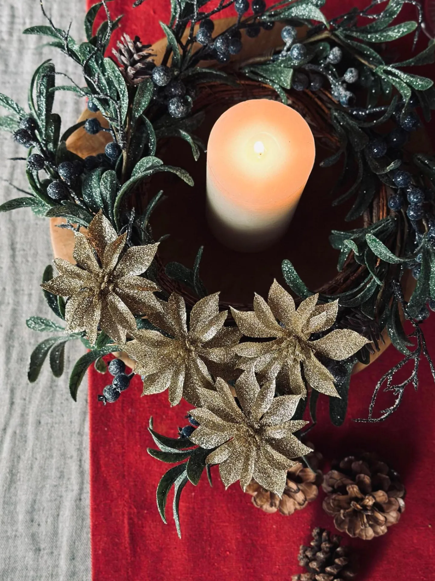 VIAMAJA Deco blomster med glimmer - 4 stk Discount