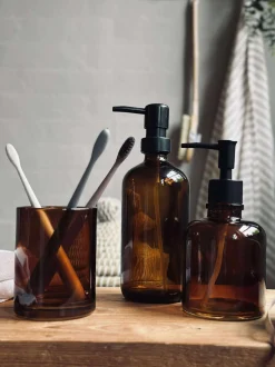 VIAMAJA Dispenser med pumpe - Brun glas Online