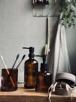 VIAMAJA Dispenser med pumpe - Brun glas Online