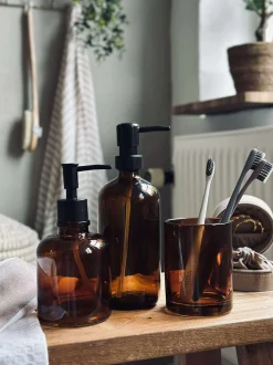 VIAMAJA Dispenser med pumpe - Brun glas New