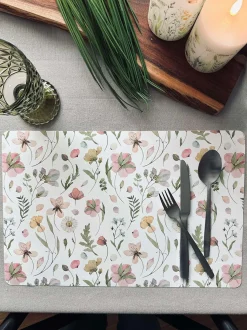 VIAMAJA Dækkeserviet Flora - Hvid New