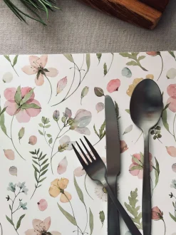 VIAMAJA Dækkeserviet Flora - Hvid New