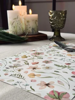 VIAMAJA Dækkeserviet Flora - Hvid New