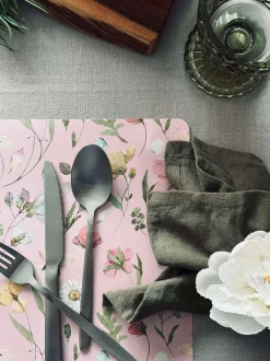 VIAMAJA Dækkeserviet Flora - Rosa Discount