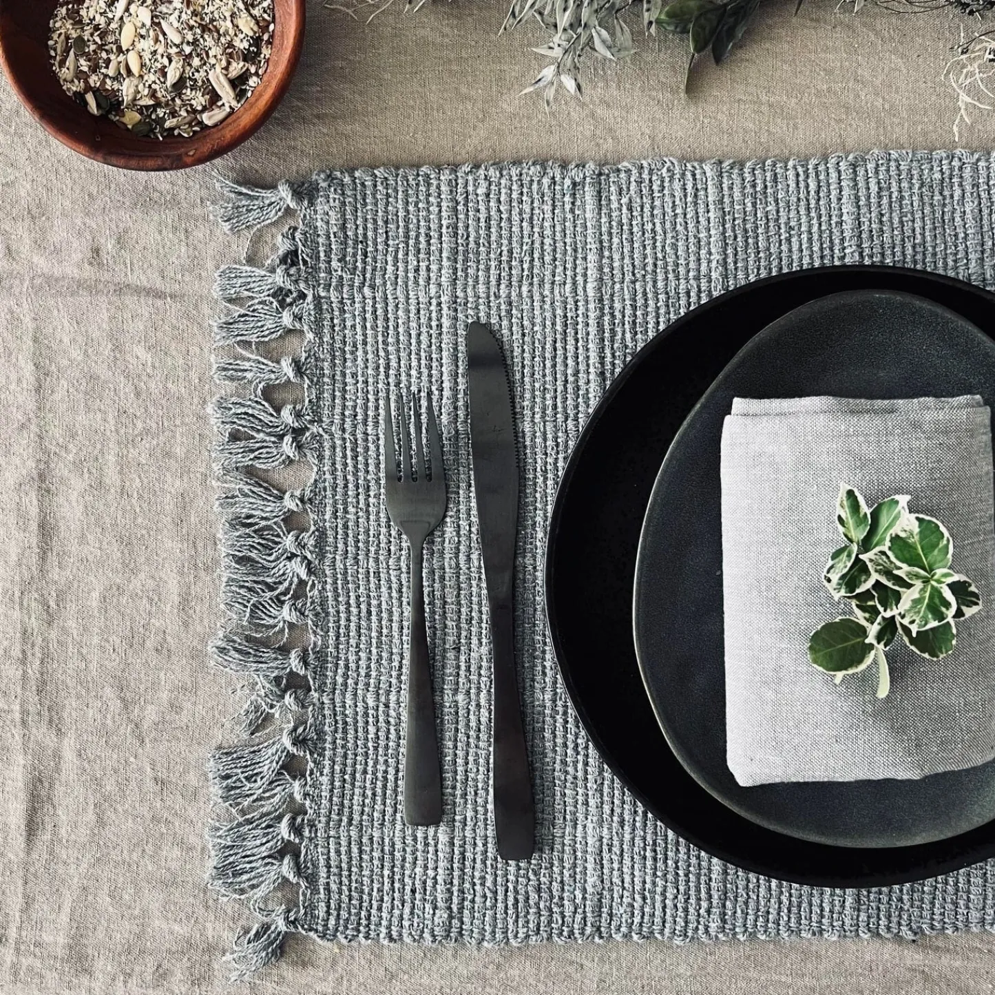VIAMAJA Dækkeserviet i recycling cotton 30x45 bord Sale