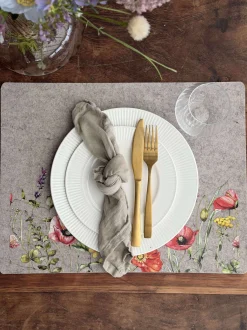 VIAMAJA Dækkeserviet påske - Beige firkantet Clearance