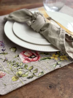 VIAMAJA Dækkeserviet påske - Beige firkantet Clearance
