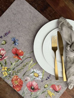 VIAMAJA Dækkeserviet påske - Beige firkantet Clearance