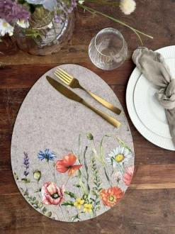 VIAMAJA Dækkeserviet påske - Beige oval