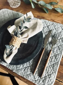VIAMAJA Dækkeserviet STONE-WASHED Quilt – Nordic grey Discount