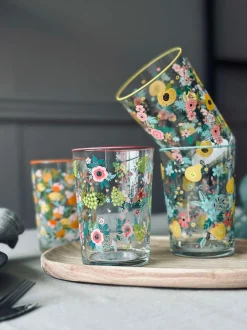 VIAMAJA Drikkeglas FLORA - Sæt med 4 glas Clearance