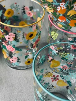 VIAMAJA Drikkeglas FLORA - Sæt med 4 glas Clearance